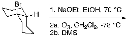 What is the expected major product of the following reaction sequence?   A)    B)    C)    D)    E)   