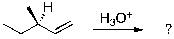 The transformation shown below generates an achiral product from a chiral starting material. Provide the structure of the expected product and a mechanism explaining the transformation. Briefly explain why the product formed is achiral.  
