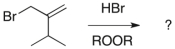 How many distinct signals would appear in the (proton-decoupled)  <sup>13</sup>C NMR spectrum for the product of the following reaction?    A)  3  B)  4 C)  5 D)  6