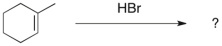 How many distinct resonances would appear in the (proton-decoupled)  <sup>13</sup>C NMR spectrum for the product of the following reaction?    A)  4  B)  5 C)  6 D)  7