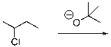 Draw the major product of the following elimination.  