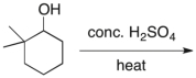 What is the structure of the rearranged carbocation intermediate in the following dehydration?  