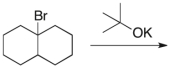 Draw the mechanism and product for the following elimination.  