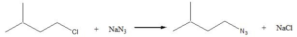 Consider the following S<sub>N</sub>2 reaction,   Assuming no other changes, what is the effect on the rate, if the concentration of 1-chloro-3-methylbutane is doubled? A)  No effect B)  It would double the rate C)  It would triple the rate D)  It would increase four times E)  It would reduce by half