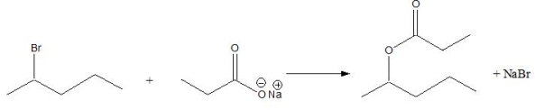 Consider the following S<sub>N</sub>2 reaction,   Assuming no other changes, what is the effect on the rate, if the concentration of 2-bromopentane is doubled and the concentration of CH<sub>3</sub>CH<sub>2</sub>COONa is halved? A)  No effect B)  It would double the rate C)  It would triple the rate D)  It would increase four times E)  It would reduce by half