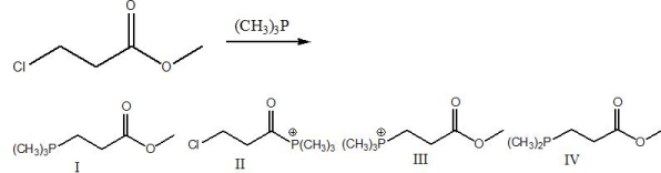 Predict the product for the following reaction.   A)  I B)  II C)  III D)  IV E)  None of these