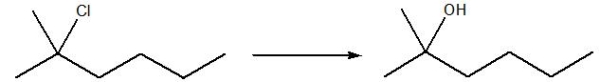 What substitution reaction mechanism is most likely for the following conversion?   A)  S<sub>N</sub>1 B)  S<sub>N</sub>2 C)  Either S<sub>N</sub>1 or S<sub>N</sub>2 D)  None of these