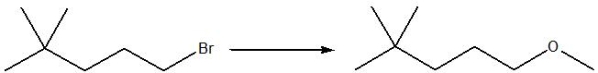 What substitution reaction mechanism is most likely for the following conversion?   A)  S<sub>N</sub>1 B)  S<sub>N</sub>2 C)  Either S<sub>N</sub>1 or S<sub>N</sub>2 D)  None of these