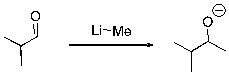 Which of the following is the electrophilic site in the reactants of the following reaction?   A)  C of the carbonyl B)  O C)  Li D)  Me
