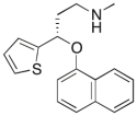 Drawn below is the structure of Cymbalta (duloxetine), a medication used to manage depression. Assign the absolute configuration of the chirality center as R or S.  