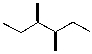 Draw in the plane of symmetry in the following compound.  