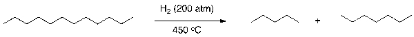 The reaction shown below is an example of   A)  catalytic cracking B)  thermal cracking C)  catalytic reforming D)  thermal reforming