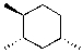Draw the most stable chair conformation of the following cyclohexane  