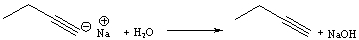 Identify the acid and the base and provide a curved arrow mechanism for the following reaction.  