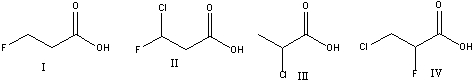 Which of the following compounds is most acidic?   A)  I B)  II C)  III D)  IV