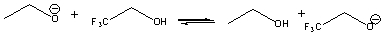 For the following acid-base reaction, predict which side the equilibrium is favored.   A)  favor right side B)  favor left side C)  neither