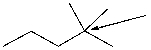 How many H atoms are connected to the indicated carbon atom?   A)  one B)  two C)  three D)  four E)  none