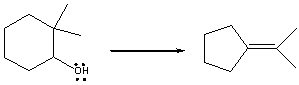 For the following transformation how many H atoms are added or lost?   A)  Added one B)  Added two C)  Lost one D)  Lost two E)  No change
