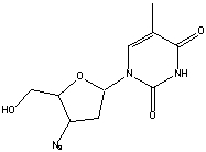 AZT, used in the treatment of AIDS, has the following structure. What is the molecular formula for AZT?  
