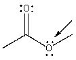What is the formal charge on the indicated oxygen atom in the following compound?   A)  +1 B)  +2 C)  -1 D)  -2 E)  0