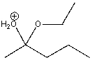 How many total lone pairs of electrons are on both oxygen atoms in the following compound?   A)  one B)  two C)  three D)  four E)  none