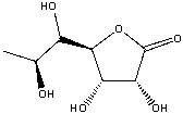 For the following compound label the bonds that are out of the plane and behind the plane of the paper.  