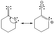 Explain using words as well as structural drawings, if the single curved arrow shown is sufficient for the following resonance structures?  