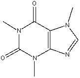 Caffeine has the following structure. What is the hybridization state and molecular geometry at each nitrogen atom in Caffeine?  