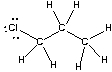  Which of the following statements best describes the C-Cl bond in the following compound?   A)  nonpolar; no dipole B)  polar;  \delta + at carbon and  \delta - at chlorine C)  polar;  \delta - at carbon and  \delta + at chlorine D)  ionic E)  None of these 