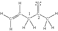 The C<sub>1</sub>-C<sub>2</sub> bond in the following compound results from the overlap of which orbitals?   A)  sp-sp<sup>2</sup> B)  sp-sp<sup>3</sup> C)  sp<sup>2</sup>-sp<sup>2</sup> D)  sp<sup>2</sup>-sp<sup>3</sup> E)  sp<sup>3</sup>-sp<sup>2</sup>