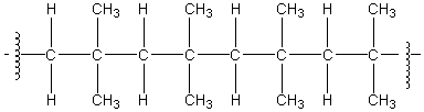 Which of the following monomer(s) is(are) required to make the following polymer?   A) propene B) isobutylene C) isoprene D) styrene E) none of these