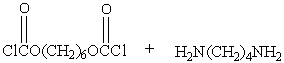 Provide the structure of the polymer that is produced when the following monomers are treated in the presence of dilute NaOH.  