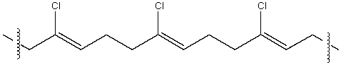 Neoprene used in gaskets,electrical insulation etc;has the following structure.Provide the structure of the monomer.  