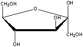  What is the correct name for the following compound?   A) . \alpha -D-fructofuranose B) . \beta -D-sorbofuranose C) . \alpha -D-glucopyranose D) . \beta -D- fructofuranose E) . \beta -D-gulopyranose 