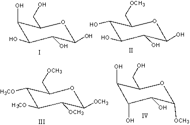 Which of the following compound(s) would give a positive Tollen's test?   A) I B) II C) III D) IV E) I & II