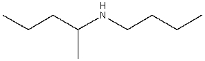What is the IUPAC name for the following compound?   A) 1-methyl-N-propyl-1-butananmine B) 4-methyl-5-octanamine C) 1-ethyl-N-propyl-1-pentanamine D) N-butyl-2-pentanamine E) N-methylpropyl-1-butanamine