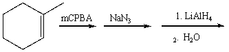Predict the product for the following reaction sequence.     A) I B) II C) III D) IV E) V
