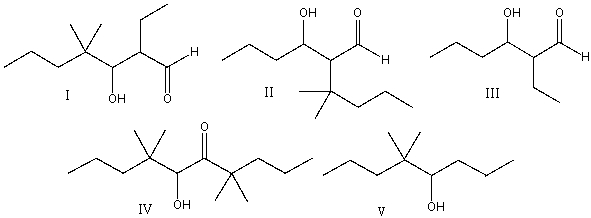 Predict the major product for the following reaction.     A) I B) II C) III D) IV E) V