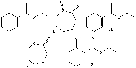 Predict the product(s) for the following reaction.     A) .I B) .II C) .III D) .IV E) V