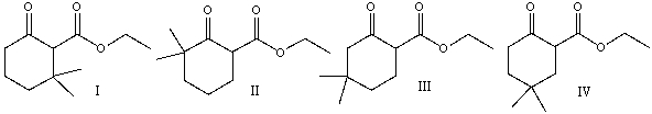 Predict the product(s) for the following reaction.     A) .I B) .II C) .III D) I&IV E) I & III