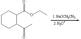 Predict the product for the following Dieckmann-like cyclization.     A) I B) II C) III D) IV E) V