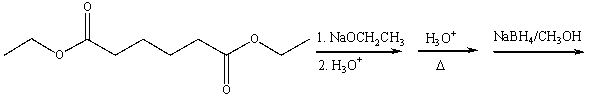 Predict the major product for the following reaction sequence.  