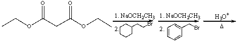 Predict the product(s) for the following reaction sequence.     A) .I B) .II C) .III D) .IV E) V