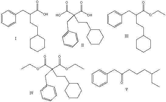 Predict the product(s) for the following reaction sequence.     A) .I B) .II C) .III D) .IV E) V