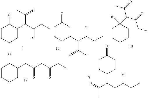 Predict the product for the following reaction.     A) I B) II C) III D) IV E) V