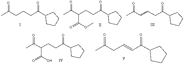 Predict the product for the following reaction.     A) I B) II C) III D) IV E) V
