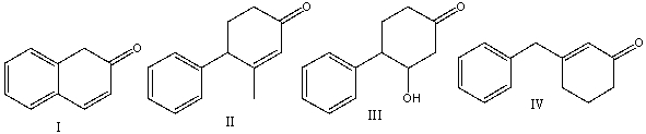 Predict the product for the following reaction.     A) I B) II C) III D) IV E) II & IV