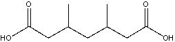 What is the IUPAC name for the following compound?   A) .2,4-dimethylheptanedioic acid B) .3,5-dimethylheptanedioic acid C) .2,4-dimethylpentanedioic acid D) .3,5-dimethylpentanedioic acid E) .2,4-dimethylheptanoyl acid
