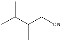  What is the IUPAC name for the following compound?   A) 2,3-dimethylbutanenitrile B) . \alpha , \beta -dimethylbutyrnitrile C) . \beta , \gamma -dimethylbutyrnitrile D) 3,4-dimethylbutanenitrile E) 3,4-dimethylpentanenitrile 