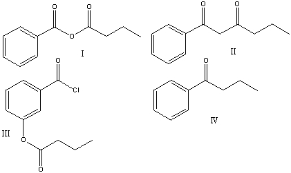 Predict the product for the following reaction.     A) I B) II C) III D) IV E) none of these